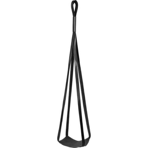 Hanging Plant Holder Flower Pot Sling Hook Modern Leather Home Gardening Easy Installation 4 Legs Durable Planting Bracket