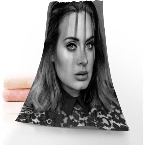 Adele Towel Printed Cotton Face/Bath Towels Microfiber Fabric For Kids Men Women Shower Towels 70X140cm