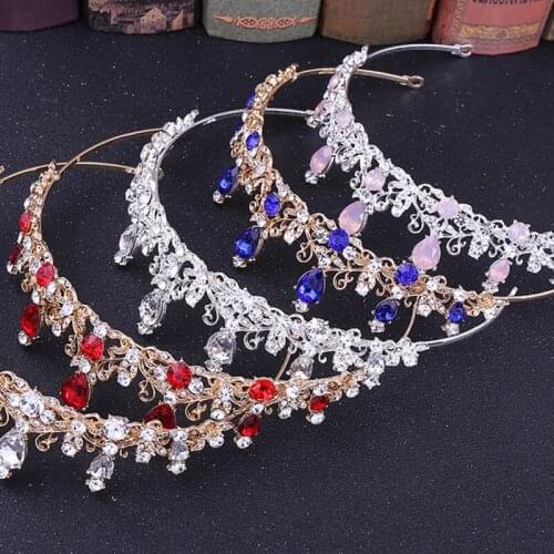 1PC Rhinestone Bride Bridesmaid Headband Crown Wedding Tiara Jewelry Women Girl Hair Accessories
