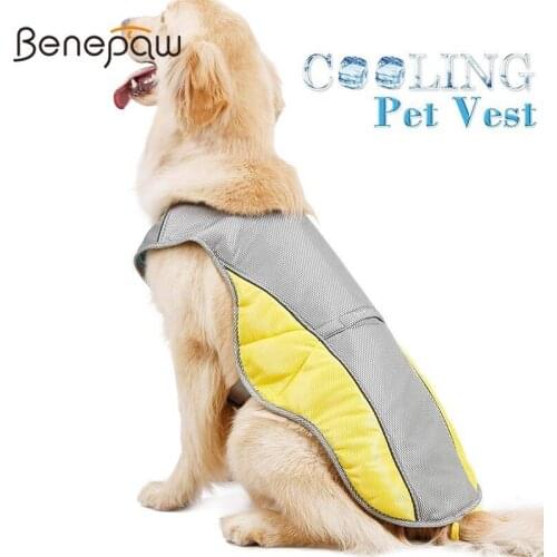 Benepaw Adjustable Straps Cooling Dog Vest Harness Attachment Hole Small Large Dog Clothes Summer Reflective Pet Cooler Jacket