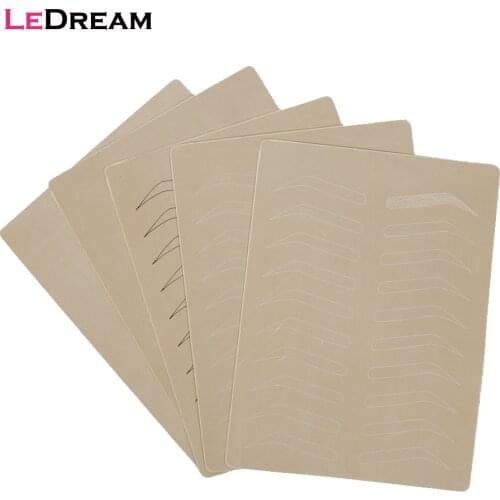 1PC Rubber Practice Skin Fake False Eyebrows Blank Skin Pigment Free For Microblading Permanent Makeup Tattoo Training Learning