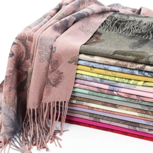 2020 winter scarf for women shawls wrap fashion plaid warm thick cashmere scarves lady pashmina female bandana quality Tassel