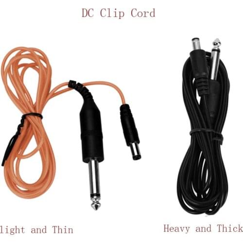 DC Clip Cord For Tattoo Power Supply RCA Cabo Para maquina Kabel Tattoo Machine Standard Hook Line