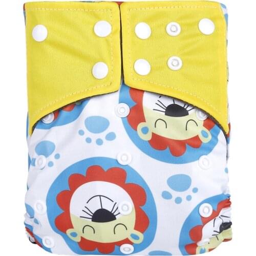 [simfamily] 1PC Reusable Bamboo Charcoal Cloth Pocket One Size Nappy Diaper Cover