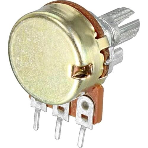 5pcs WH148 B1K/B2K/B5K/B10K/B20K/B50K/B100K/B500K 3Pin 15mm Shaft Amplifier Dual Stereo Potentiometer 1K/2K/5K/10K/50K/100K/500K