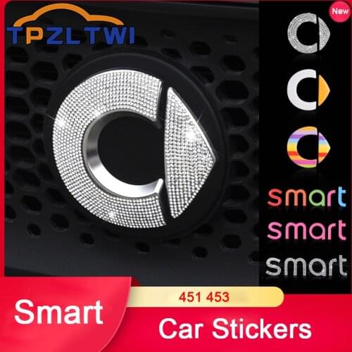 1 pcs Car Modification Accessories For Smart 451 Fortwo Smart 453 Fortwo Forfour Car Front Rear Badge Logo Emblem Decal Stickers