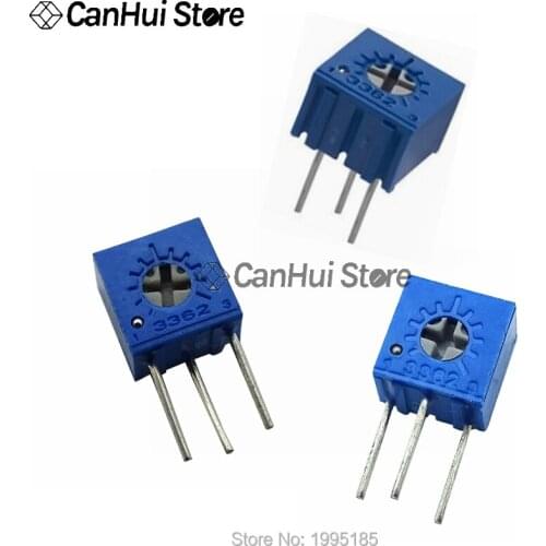 10pcs 3362P 3362W 3362S series resistance 3362P-101 201 501 102 202 103 504 205 Potentiometer 500R 1K 2K 5K 10K 20K 50K 100K 2M