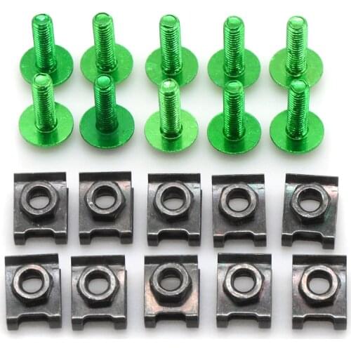 10pcs Motorcy Accessorie CNC universal Fairing Bolt Screw Fastener for Kawasaki ZZR600 ZX6R ZX636R ZX6RR ZX9R ZX10R Z1000 ZX12R