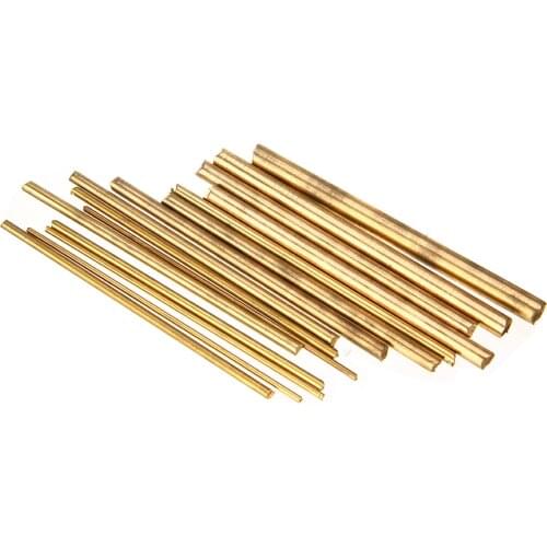 15pcs Durable Brass Round Rod Bar Shafts Watchmaker Lathe DIY Watch Tool Craft Making Parts 100mm Length Mayitr