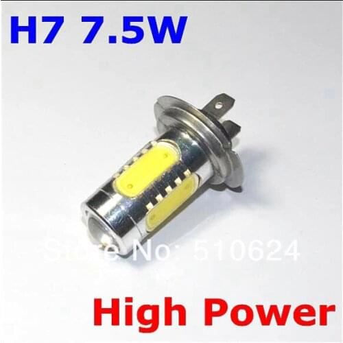 2pcs Car H7 led light 7.5W Car High Power White LED Bulb H4 h7 h11 h3 h1 led cob Fog lamp Driving Lights Bulb