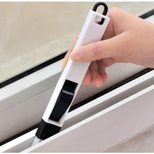 2 In 1 Multifunctional Computer Window Crevice Cleaning Brush Window Groove Keyboard Nook Dust Shovel Window Track Cleaning Tool