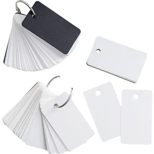 Unprinted Simple Cotton Leather Cover Vocabulary Book Portable Iron Ring Loop Book Memory Card Notebook
