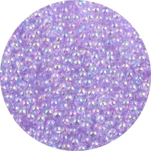 6/8/10mm Purple Rainbow Pearl Beads Round Multi Acrylic Loose Spacer Beads for Jewelry Making DIY Bracelet Necklace Crafts