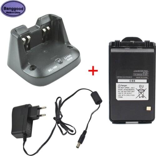 BC-193 Rapid Dock Charger + BP-265 BP265 7.4V 2200mAh Li-ion Battery for ICOM IC-V80 V80E T70A T70E F4002 F3001 F3003 Radio
