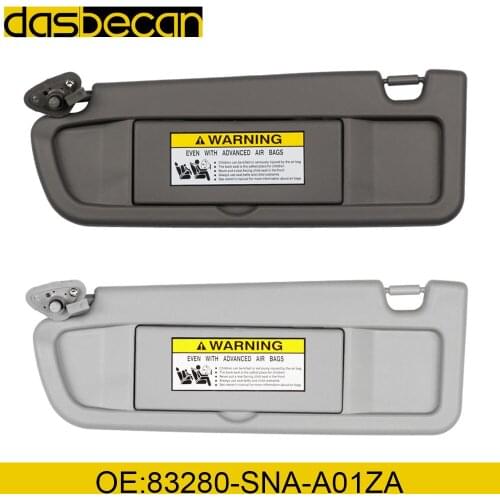 Dasbecan Sunshade Shield Sunvisor With Glass Mirror for Honda Civic Sedan 2006-20011 Left Driverside 83280-SNA-A01ZA Accessories