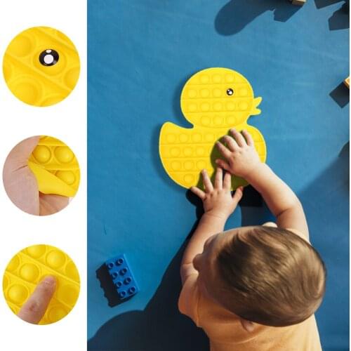 Children Fun Pressure Reduction Toy Silicone Stress Relief Push Bubble Sensory Vent Toy Soft Finger Exercise Board