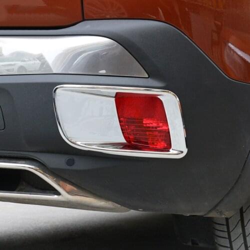 For Peugeot 3008 GT 2nd 2017 Car Rear Fog Lights Covers Stickers Protector Exterior Decoration Auto Accessories Chrome Styling
