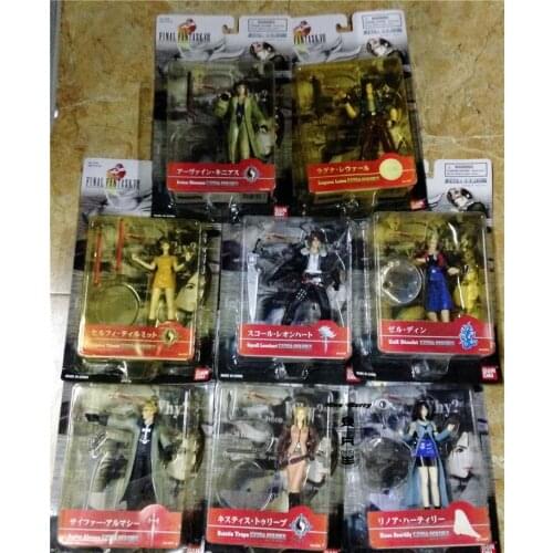 Bandai Genuine FINAL FANTASY Dirge of Cerberus Squall Leonhart Rinoa Heartilly Zell Dincht Laguna Loire Action Figure Model Toys