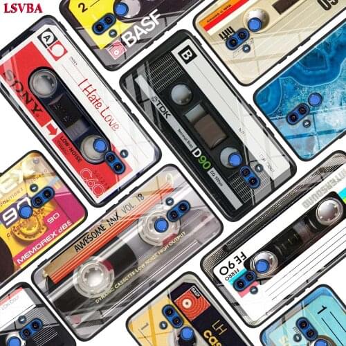 Black Cover Classical Old Cassette for Huawei Mate 30 20 20X 10 Lite Y9 Y7 Y6 Y5 Pro Prime Lite 2019 2018 Phone Case