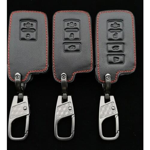 Leather Car Case Cover For Toyota Avalon Camry Corolla Land Cruiser Highlander Prius Auris RAV4 Tacoma Yaris Verso Capa Fob