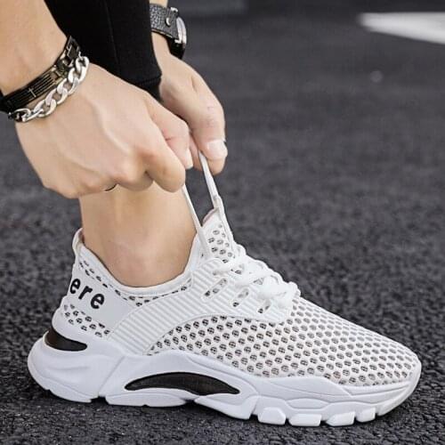 Summer breathable thin mens shoes net shoes trend sports and leisure all-match mens deodorant mesh light running shoes H503