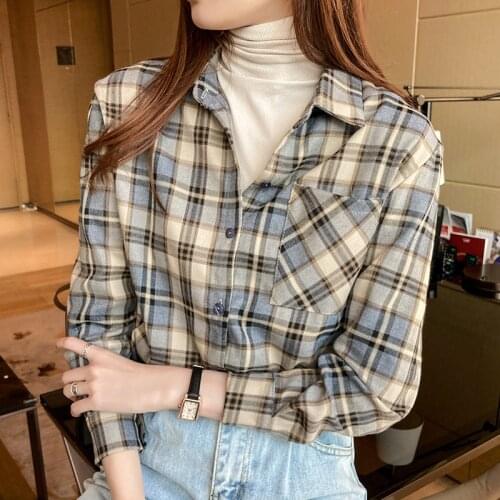 Блузки в клетку LPEJLHY China At AliExpress