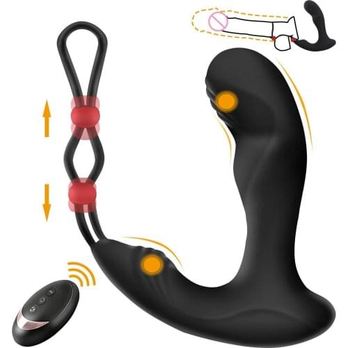 Male Prostate Massage Vibrator Penis Vibrator Anal Plug Stimulator Butt Plug Delay Ejaculation Ring Toy for Men Cheap Sex Toys