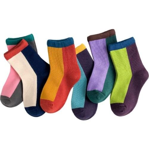 Baby Lotus 2020 New Fashion Spring Kids Socks Cotton Breathable Contrast Stitching Baby Boy Socks Toddler Girl Kinder Sokken