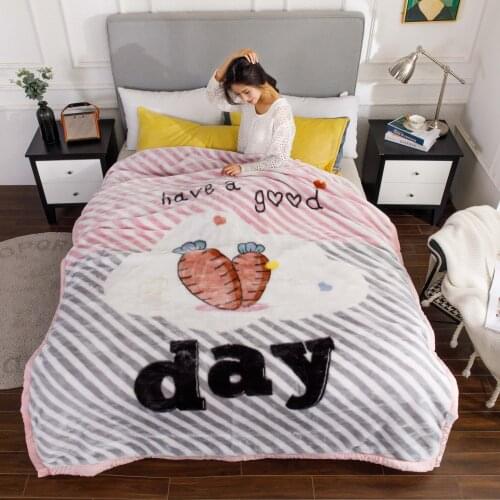 New Soft Thick Warm Fleece Blanket Winter Bedroom Quilts Sofa Nap Blankets Pink Bedding Comforter Mechanical Wash MT2020