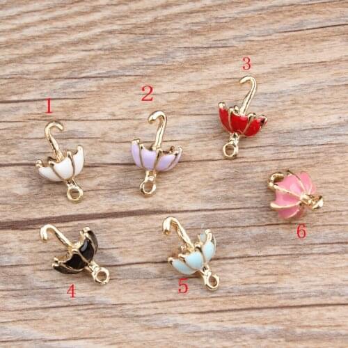 New DIY enamel 3D umbrella charms alloy trinket for bracelet pendant dangle earrings fashion jewelry findings making accessories