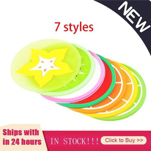 Fruit Shape Cup Coaster Silicone Cup Pad Slip Insulation Pad Cup Mat Hot Drink Holder Mug Stand Home Kitchen Accessories