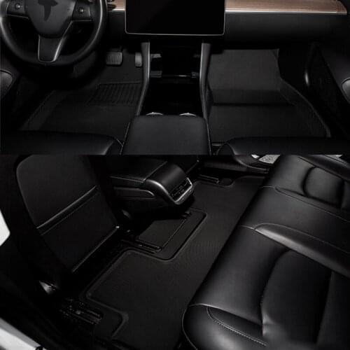 Fully Surrounded Special Foot Pad Fit For 2017-2020 Tesla Model 3 Car Waterproof Non-Slip Floor Mat TPR XPE Foot Pad Accessories