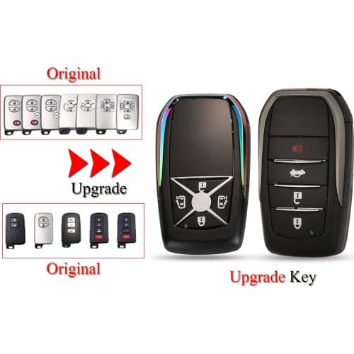 Kutery Upgrade Remote Smart Car Key Shell For Toyota RAV4 Camry Crown With 1 Side Groove Or 2 Groove Blade 2/3/4 Buttons
