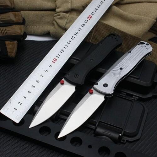 NEW BM535 Black DLC Folding Knife Axis System Aluminum Handle M390 Knives outdoor tactical hunting tool for men
