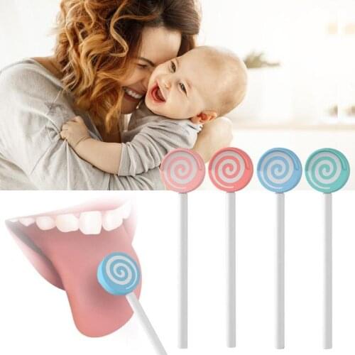 New Lollipop Baby Tongue Cleaning Baby Scraper Children Tongue Cleaner Child Brush Scraper Baby Care Christmas Kids Gifts
