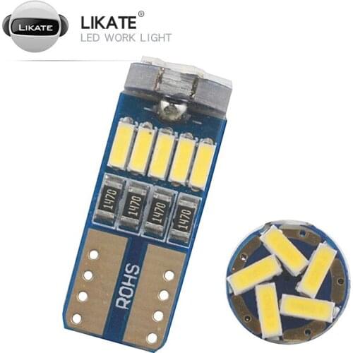 T10 W5W LED Bulb Canbus White 4014 15 SMD Led Car Light 194 168 Light Bulbs DC 12V Wedge Lamp Sign Trun Light High quality 4pcs