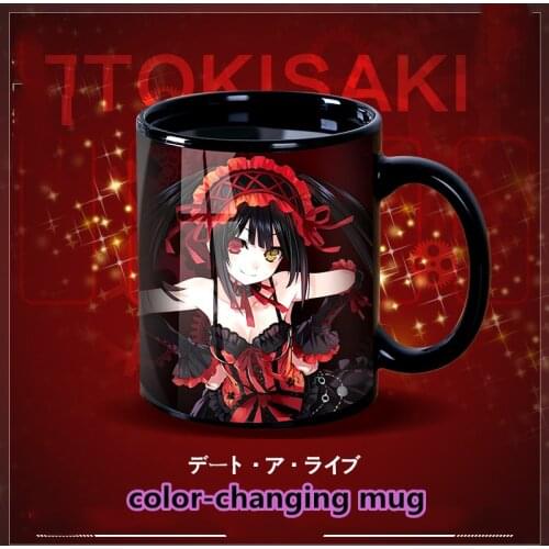MGF Personalized Magic Mug Date a Live Kurumi Tokisaki Heat Sensitive Ceramic Mugs Color Changing Coffee Mugs Milk Cup Gift