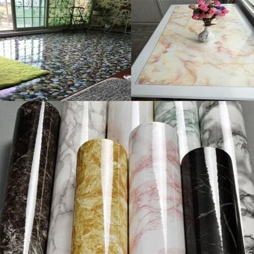 Thick waterproof pvc imitation marble pattern stickers wallpaper self-adhesive wallpaper window sill wardrobe cabinet table