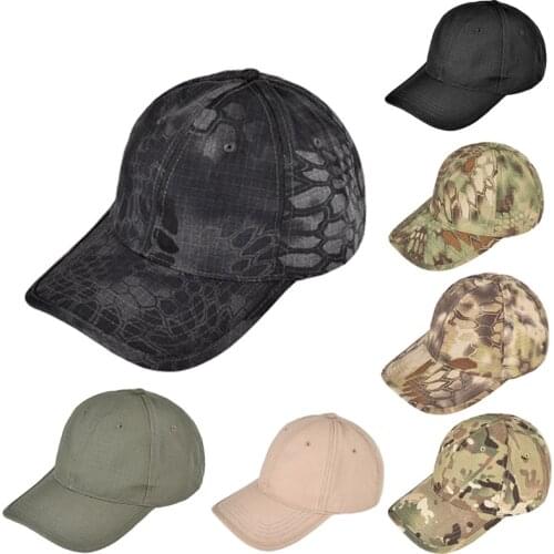 Outdoor Snapback Caps Camouflage Hat Tactical Military Army Camping Hunting Baseball Sport Multicam Black Cap for Men Adult Cap