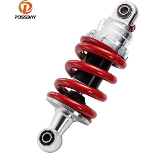 POSSBAY 205mm Motorcycle Shock Absorber Red Universal Motorbike Scooters Adjustable Air Shock Absorbers for Yamaha Y15/Y15ZR