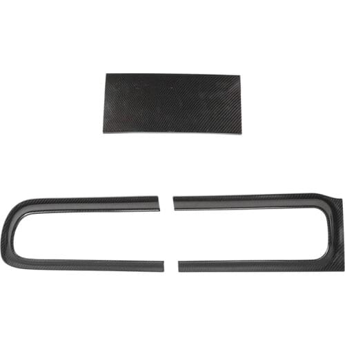 For Dodge Challenger 2015+ Car Carbon Fiber Taillight Cover Trim Rear Tail Light Lamp Decoration Frame Accessories, 5Pcs