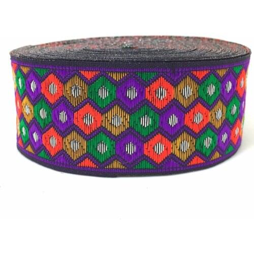 ZERZEEMOOY 34MM 9YARD/LOTS DIY handmade accessories national style embroidery lace geometric woven jacquard ribbon JHZD160926