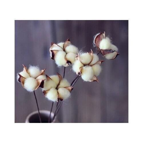 1 Flower/PC 50 CM Fake Flowers Naturally Dried Cotton Flowers Artificial Plants For Wedding Party Home Artificial Decor