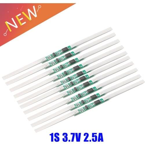 10pcs 3.7V 2.5A Li-ion Lithium Battery 18650 Charger Over Charge Protection Board With Solder Belt