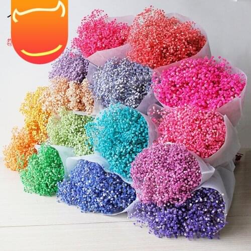 100g Big Bunch Baby Breath Natural Dried Preserved Gypsophila Flower Decor Home Table Wedding Mothers Day Gift Craft