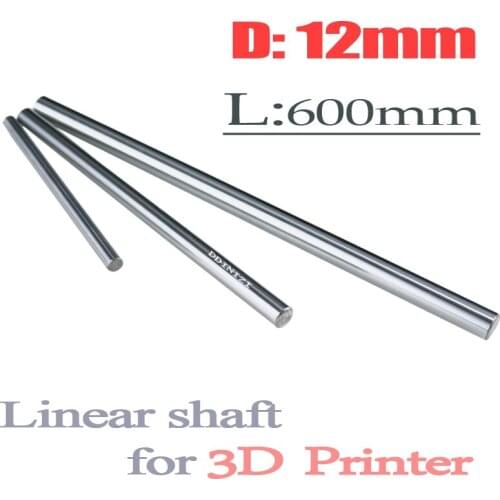 2pcs/lot WCS12 12mm linear rail 600mm Linear shaft round rod L600mm for CNC parts XYZ WCS12 L600mm