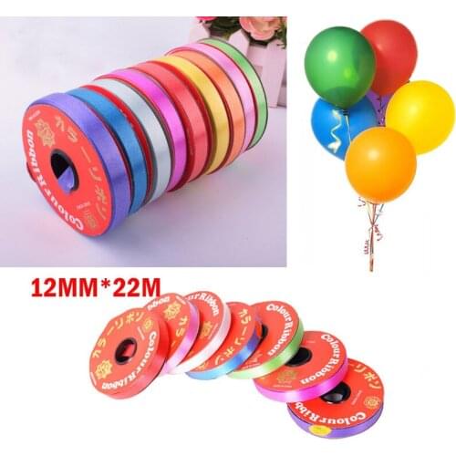 22meter Balloon Colour Ribbon Streamers Silk Satin Ribbon Wedding Decorative Gift Wrap Accessories DIY Handmade Materials