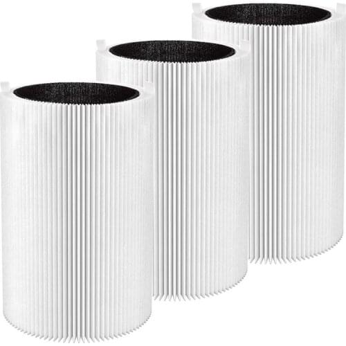 3 Pack Pure 411 Replacement Filter Particle and Activated Carbon for Blueair Blue Pure 411, 411+ & Mini Air Purifiers
