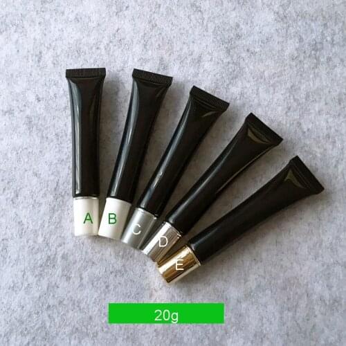 300pcs/lot 20ml 20g Black soft tube for mildy wash/ butter/ handcream/empty tube/eye cream/foundation/BB cream cosmetic packing
