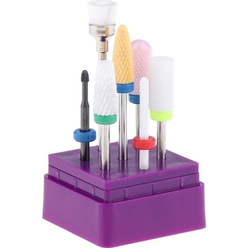 7 Pcs / Set Ceramic Nail Drill Grinding Polishing Head Manicure Tool
